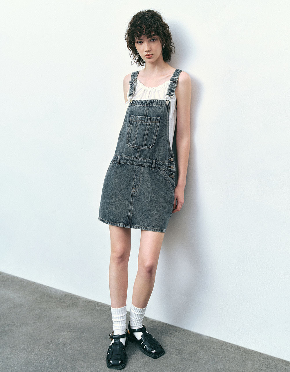 Denim Pinafore Dress