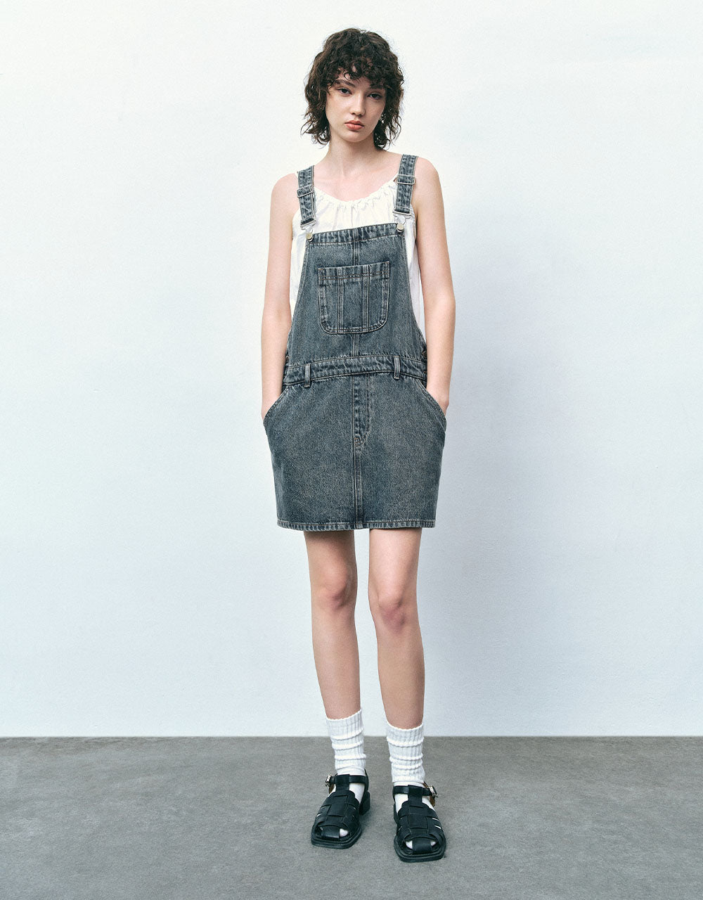 Denim Pinafore Dress