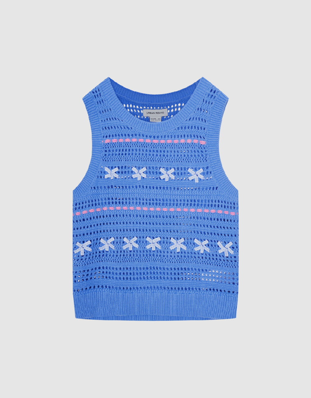 Crochet Crew Neck Knitted Tank Top