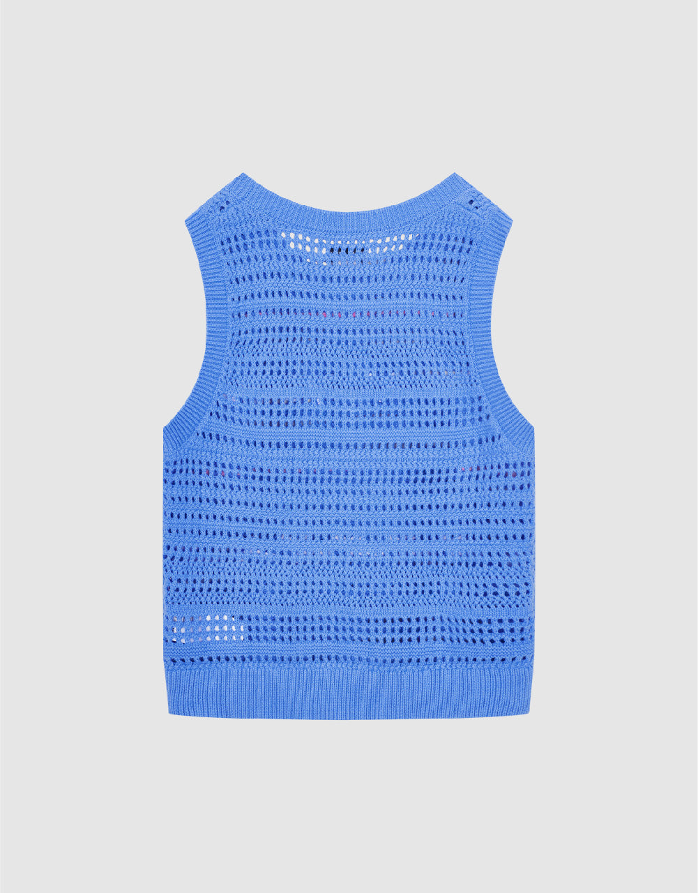 Crochet Crew Neck Knitted Tank Top