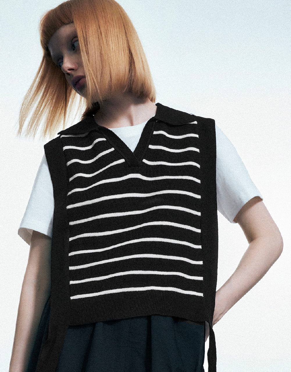 Striped Knitted Vest