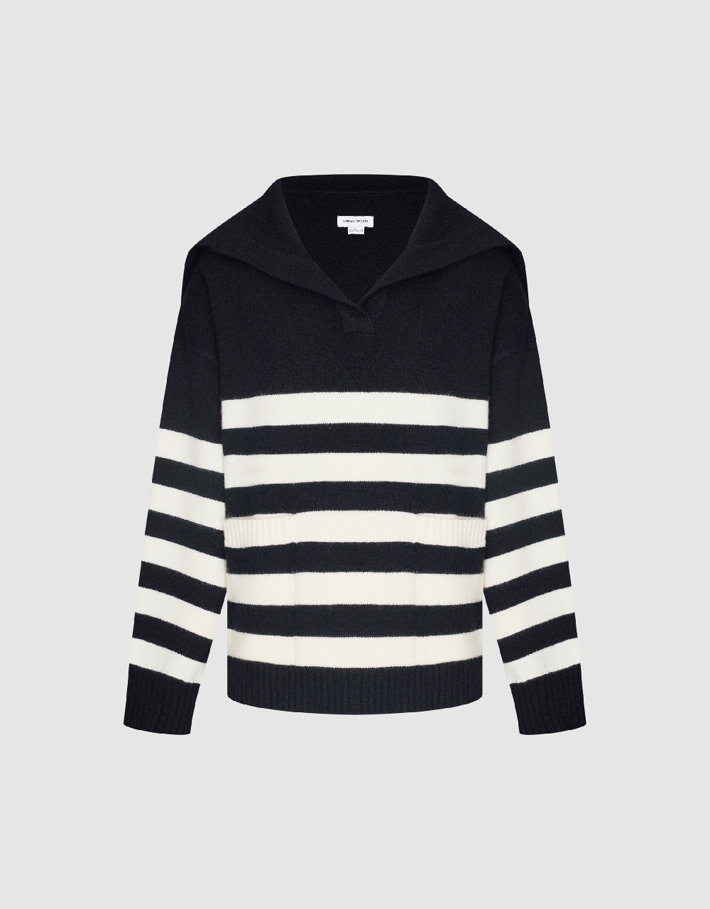 Drop Shoulder Sleeve Striped Knitted T-Shirt