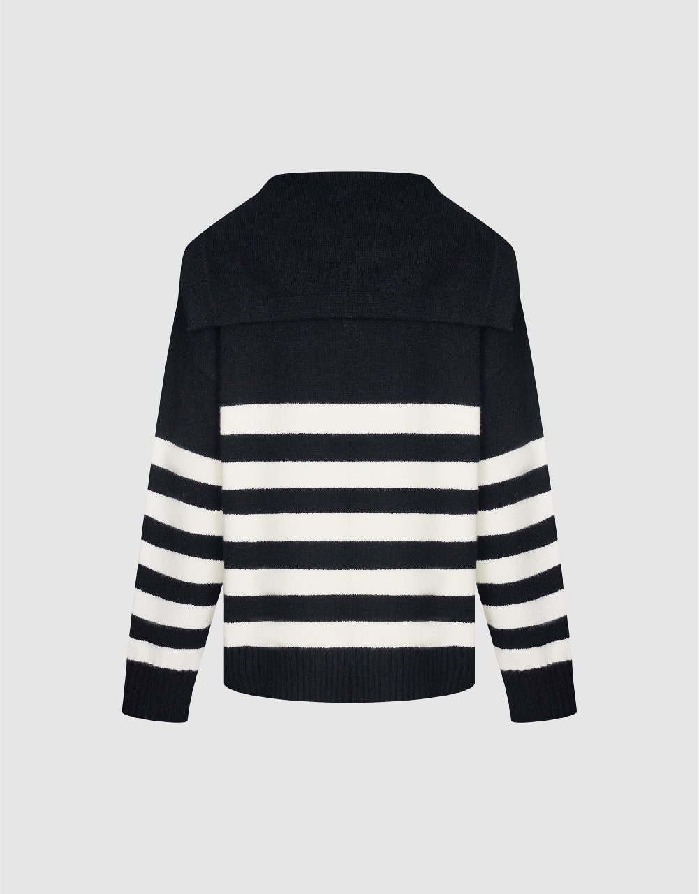 Drop Shoulder Sleeve Striped Knitted T-Shirt