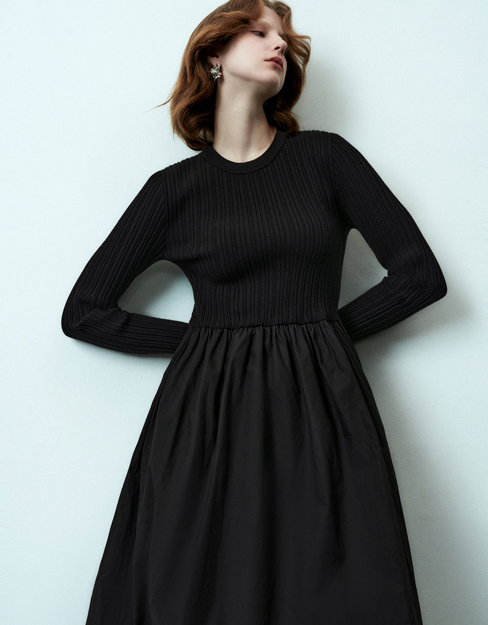 Crew Neck Knitted Dress