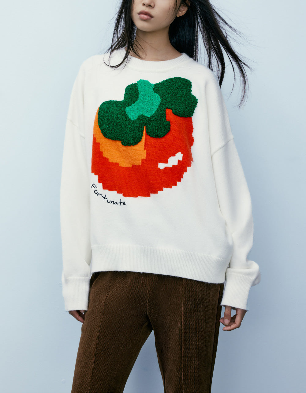 Tomato Print Knit T-Shirt