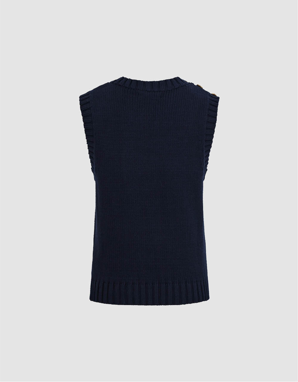 Anchor Crew Neck Knitted Vest