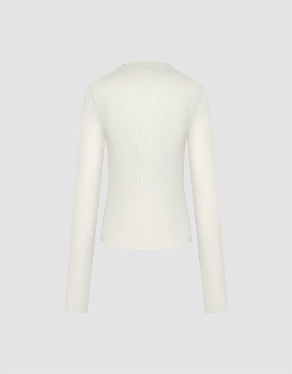 Square-cut Collar Knitted T-Shirt