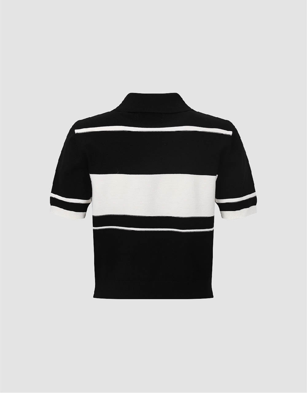 Two Toned Knitted Polo T-Shirt