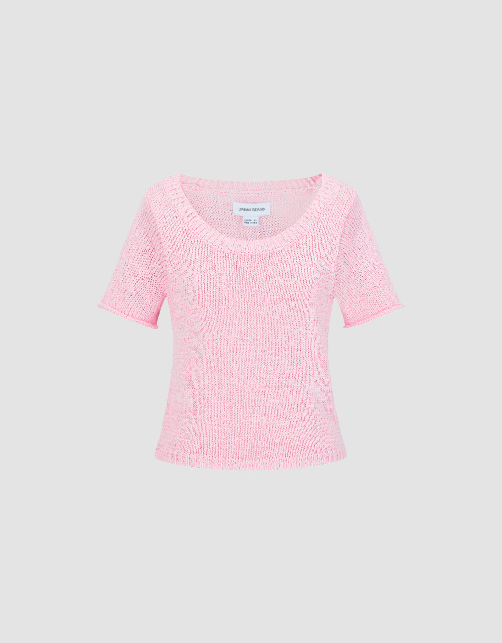 U Neck Knitted T-Shirt