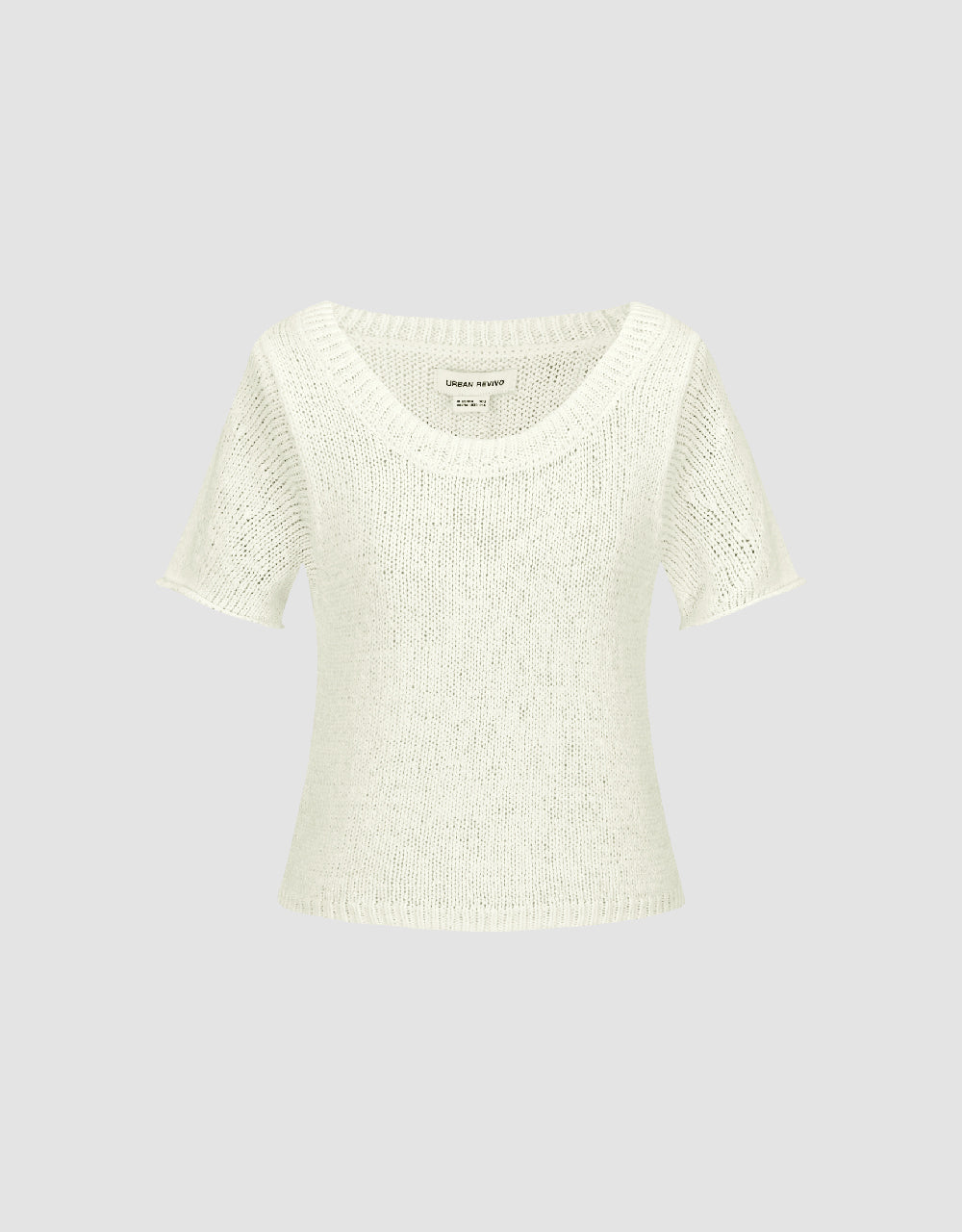 U Neck Knitted T-Shirt