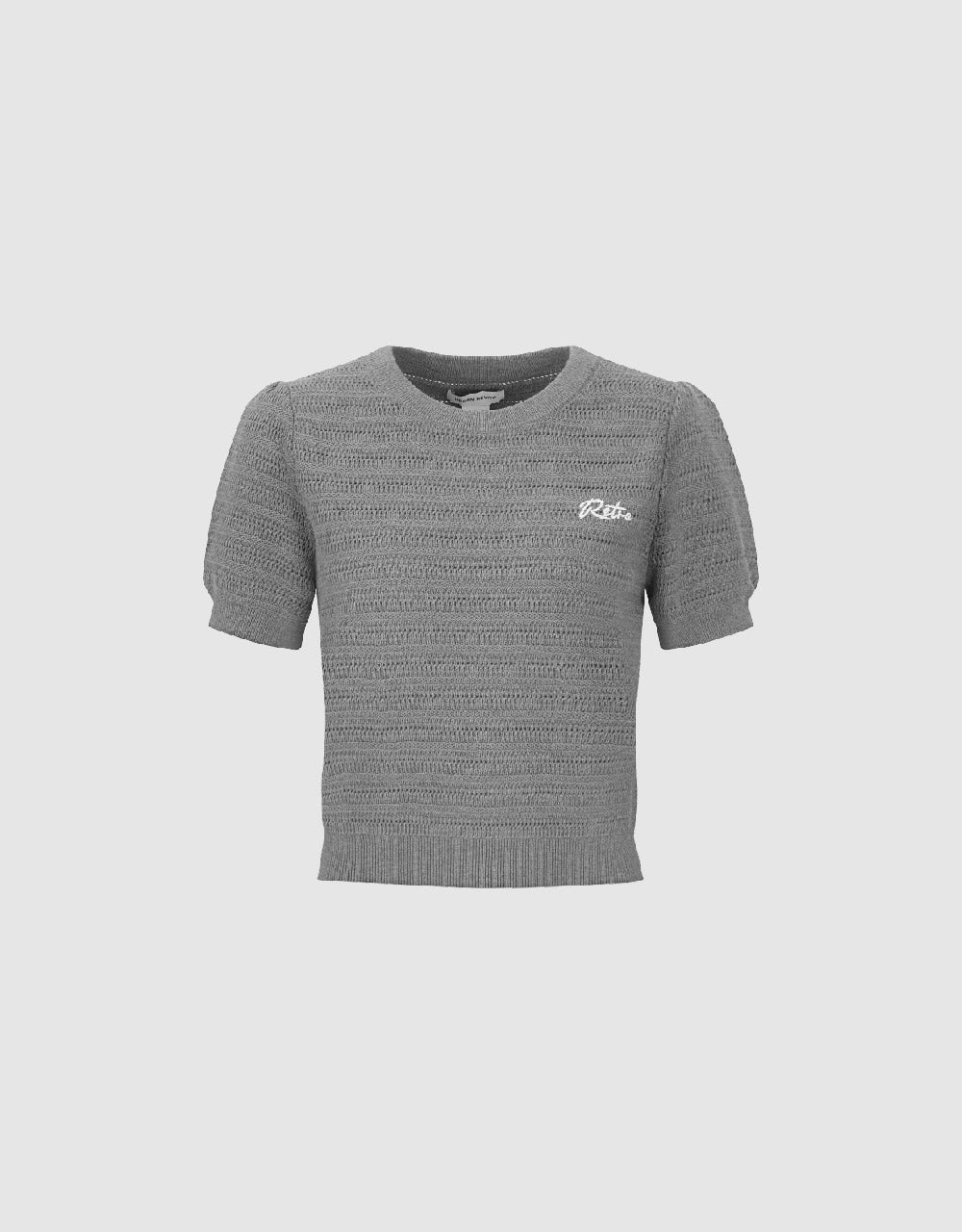 Crew Neck Knitted T-Shirt