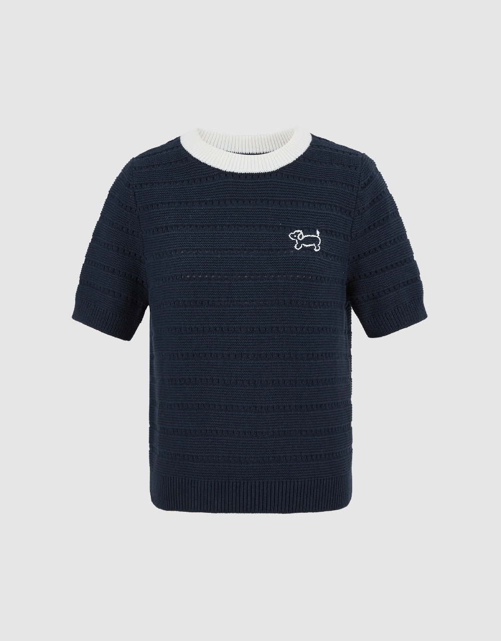 Crew Neck Knitted T-Shirt