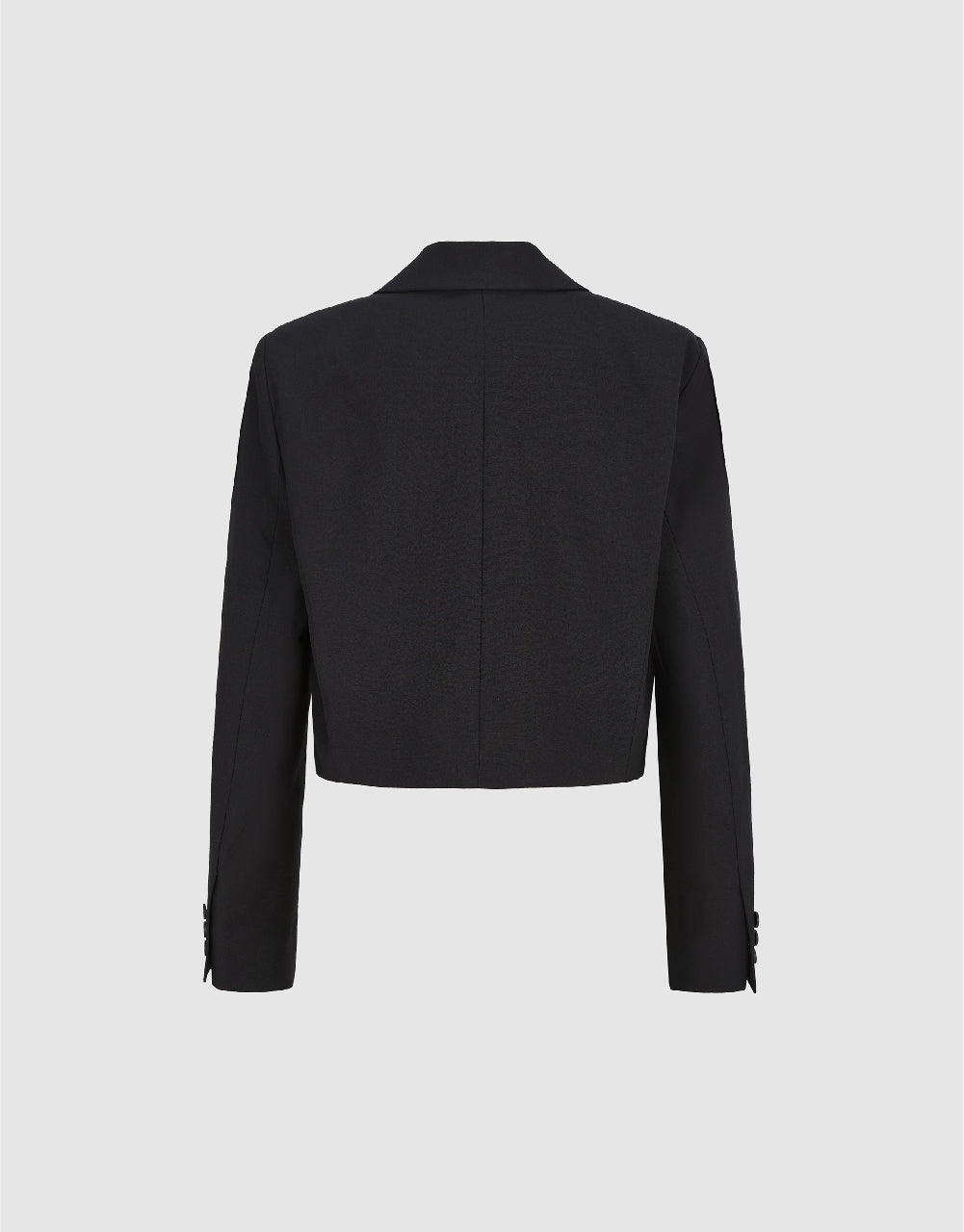 Cropped Notch Lapel Blazer