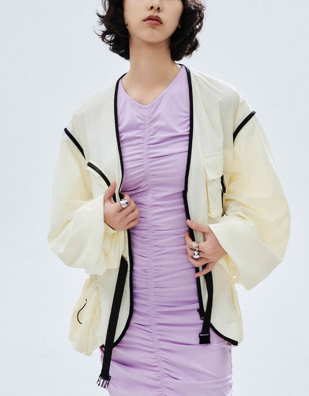 V-Neck Straight Jacket