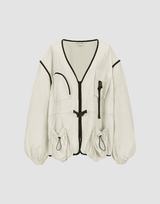 V-Neck Straight Jacket