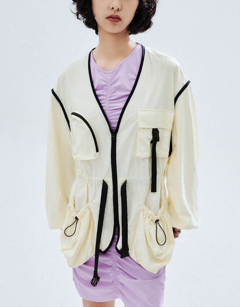 V-Neck Straight Jacket