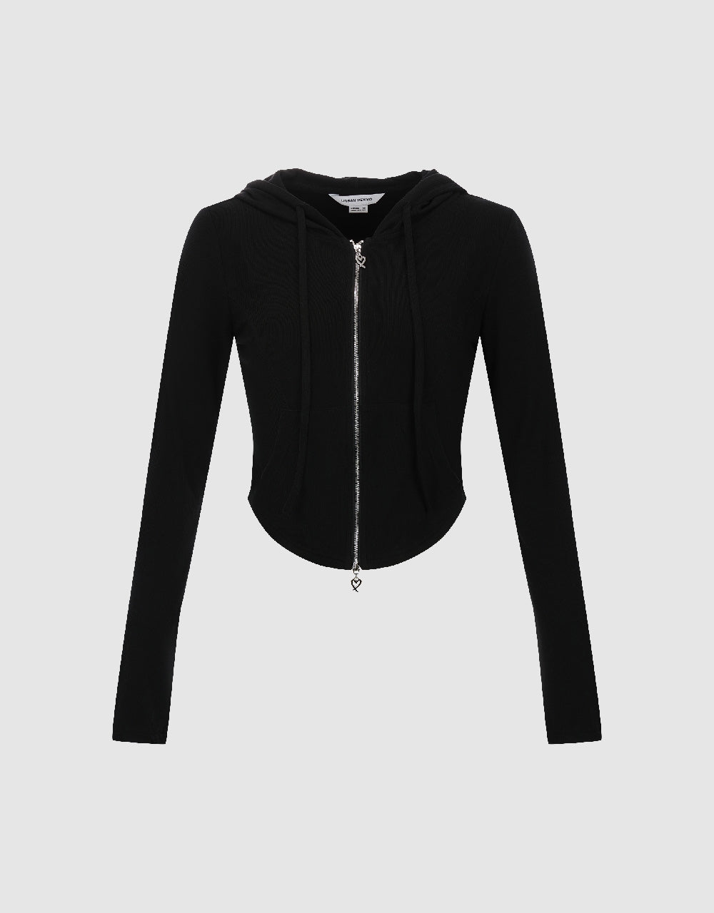 Zipper Front Hooded Jacket