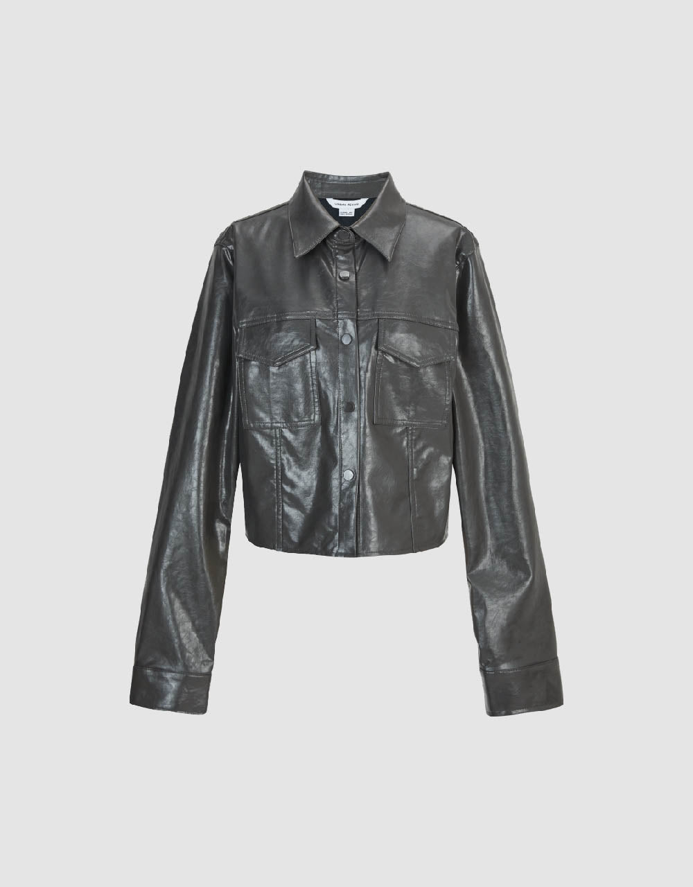 Vegan Leather Straight Shirt