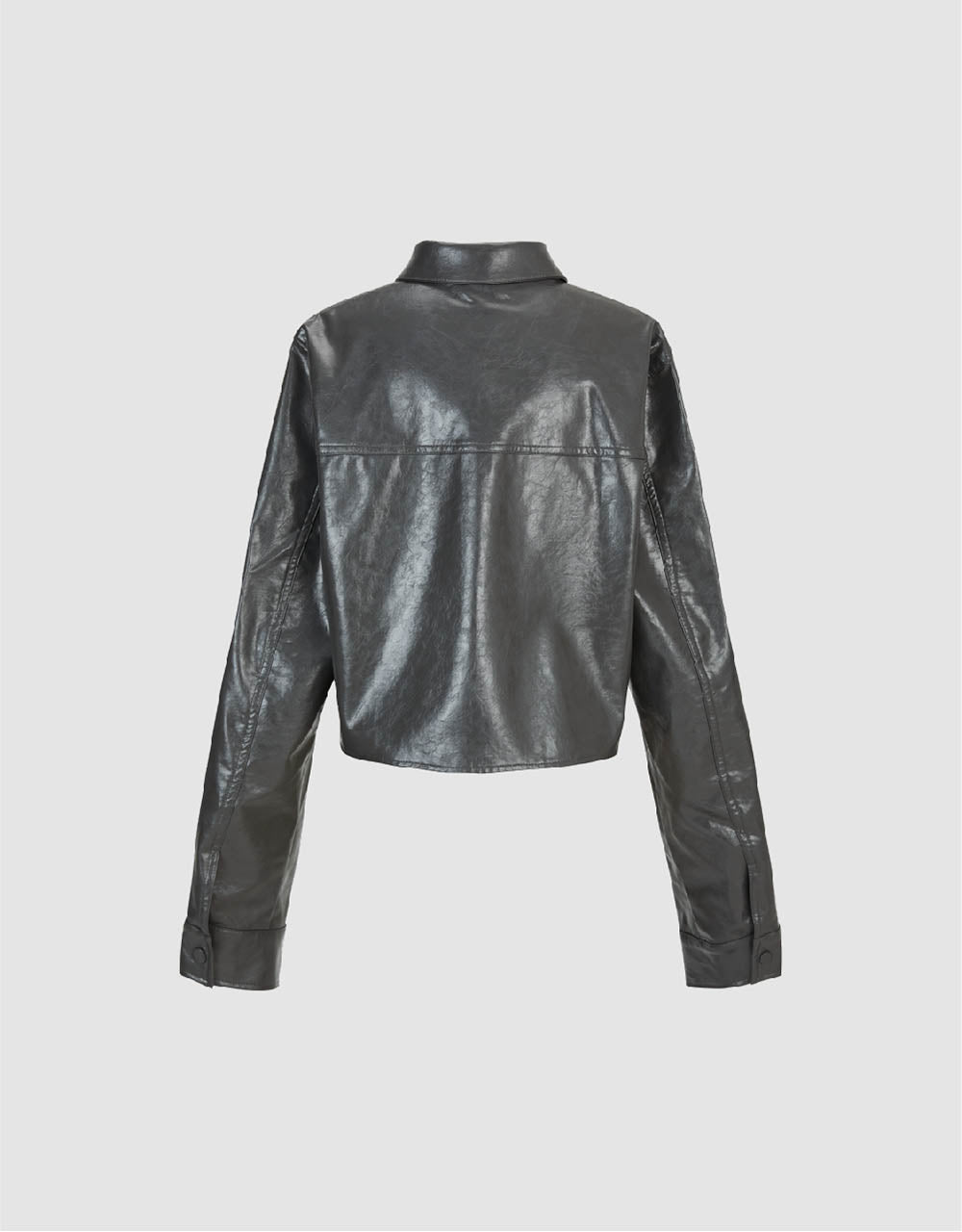 Vegan Leather Straight Shirt