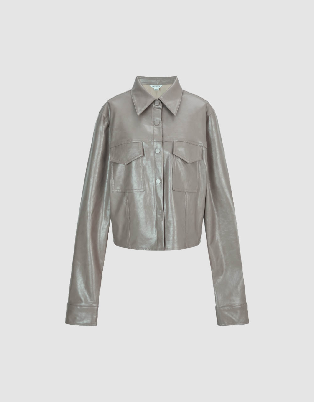 Vegan Leather Straight Shirt