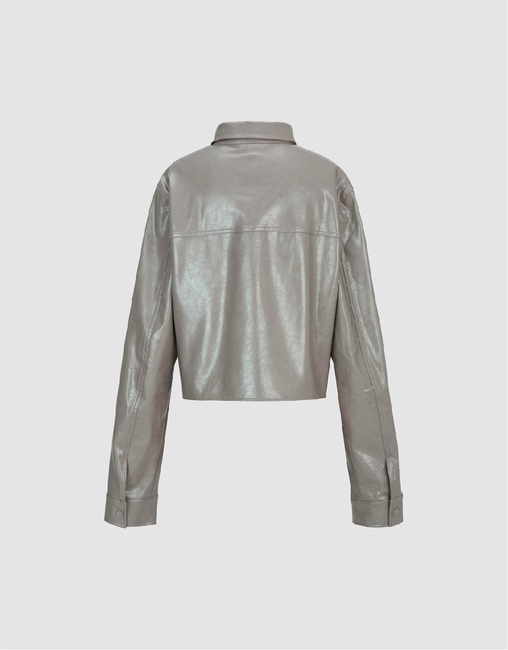 Vegan Leather Straight Shirt