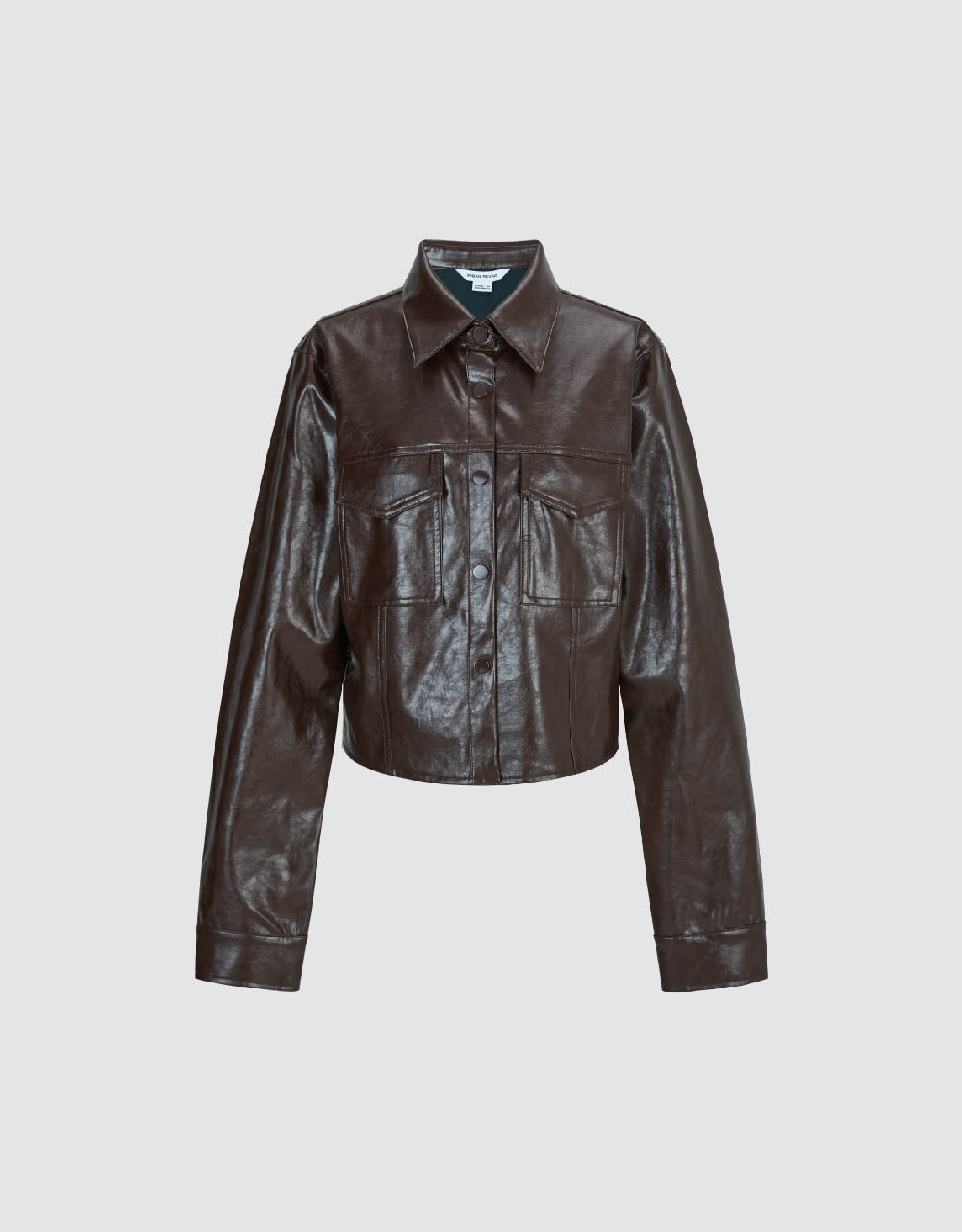 Vegan Leather Straight Shirt