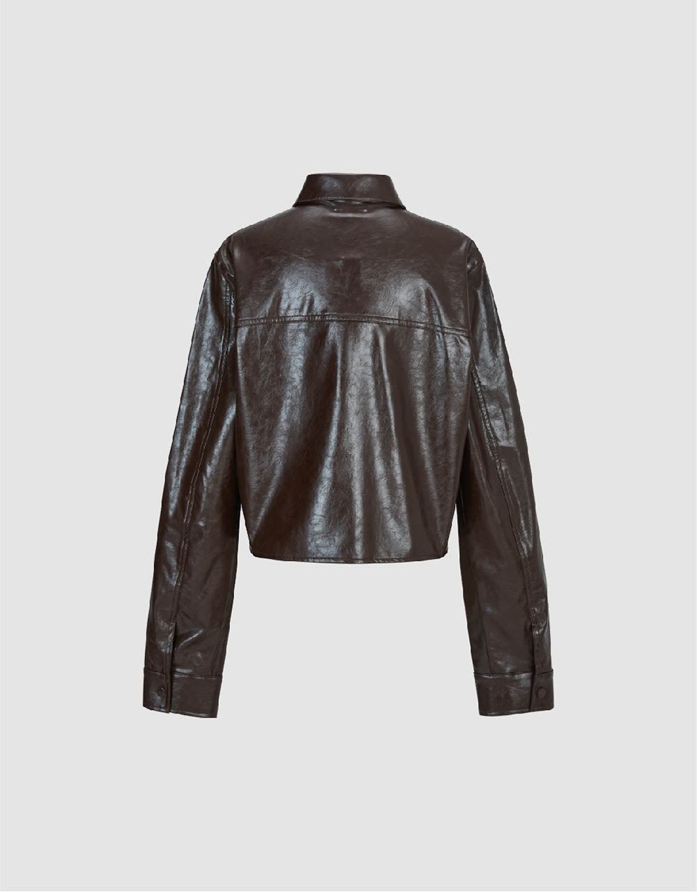 Vegan Leather Straight Shirt