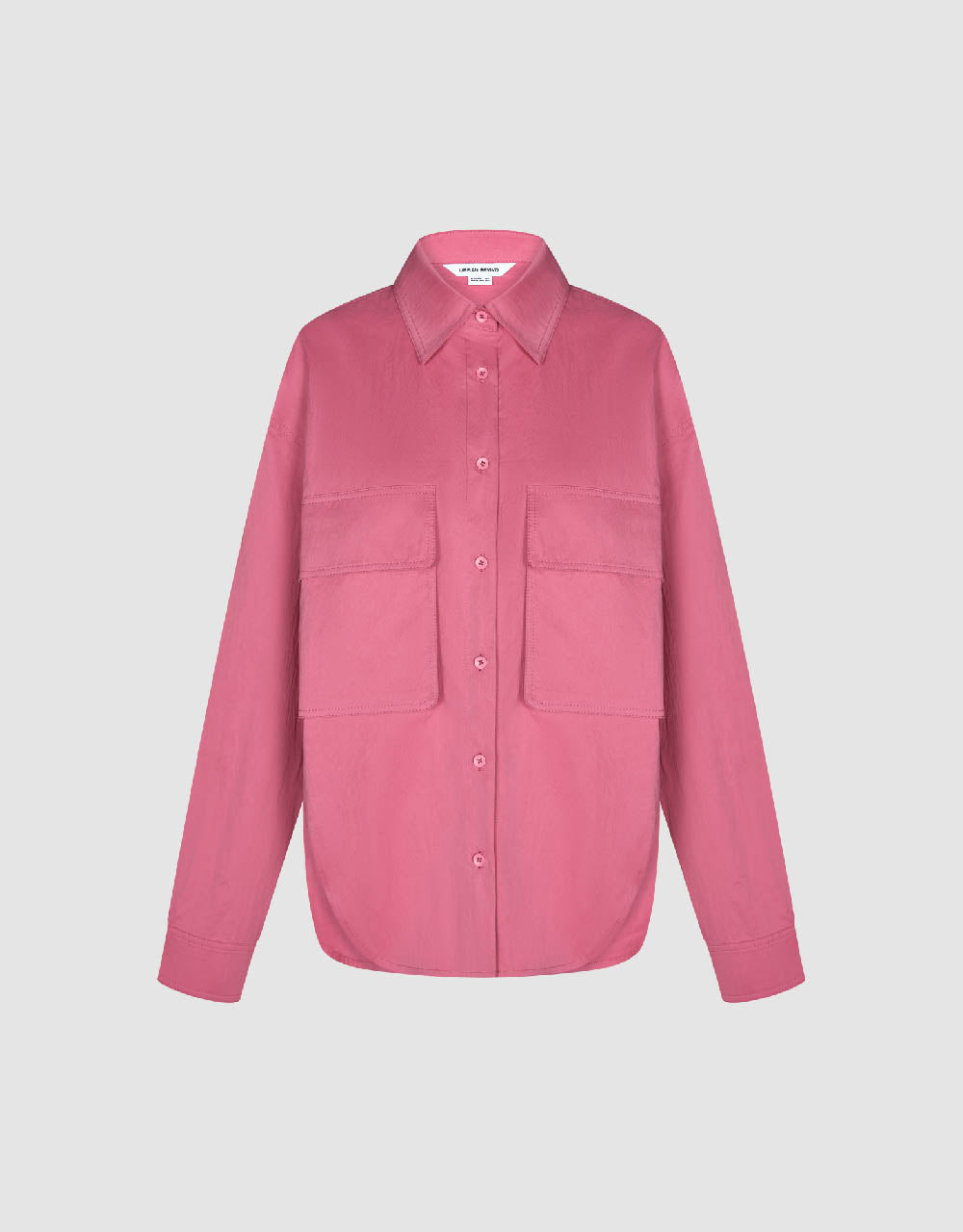 Button Up Loose Shirt With Flap Pockets