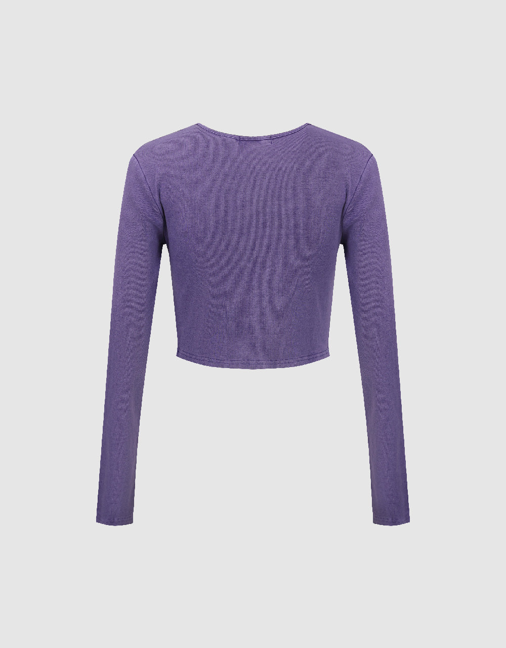 Zipper Front V-Neck Knitted Shirt