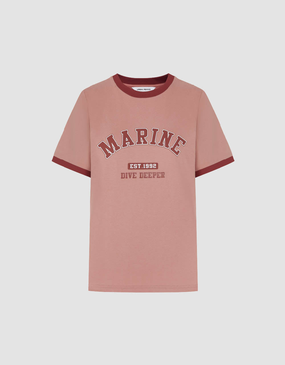 Letter Printed Crew Neck Loose T-Shirt