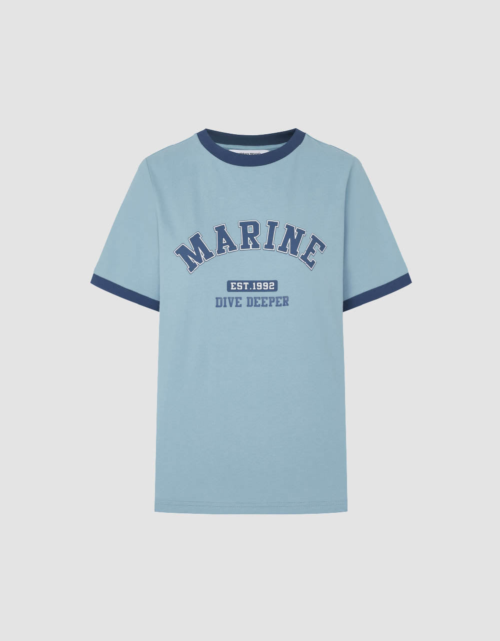 Letter Printed Crew Neck Loose T-Shirt