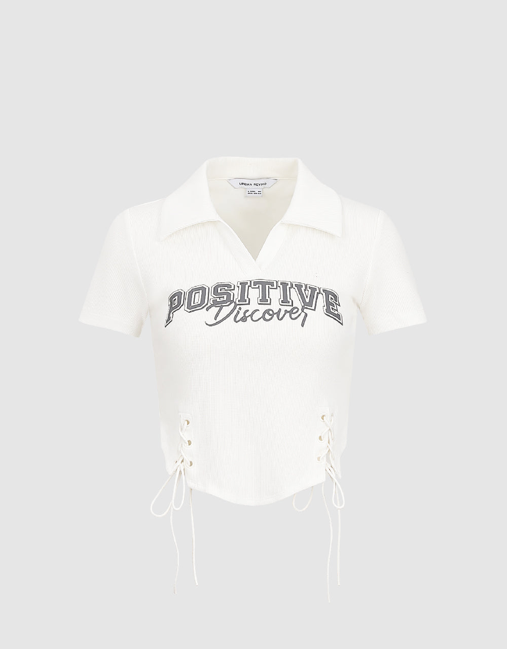 Letter Printed Polo  T-Shirt