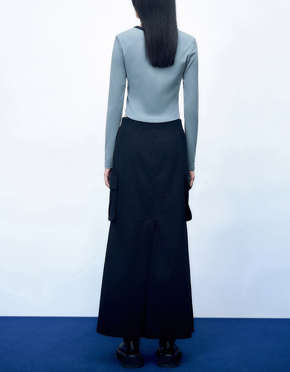 Letter Printed U Neck Knitted T-Shirt