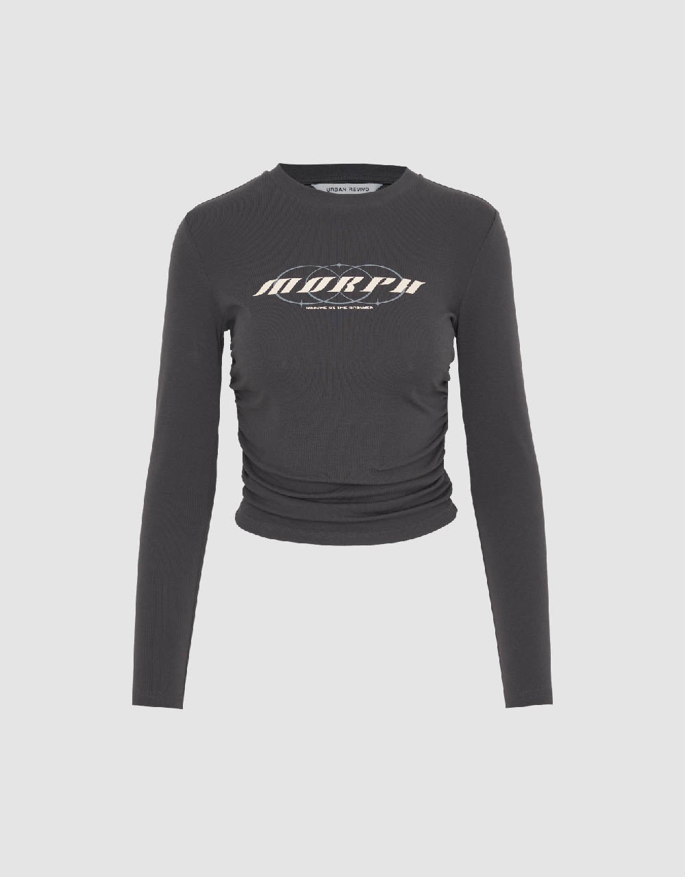 Letter Printed Crew Neck Straight T-Shirt