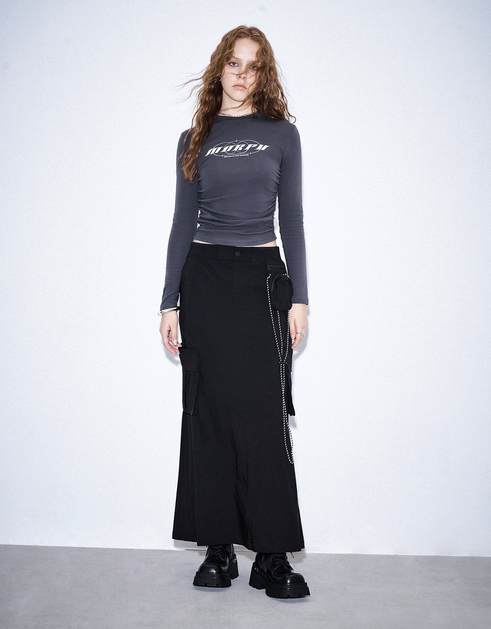 Letter Printed Crew Neck Straight T-Shirt