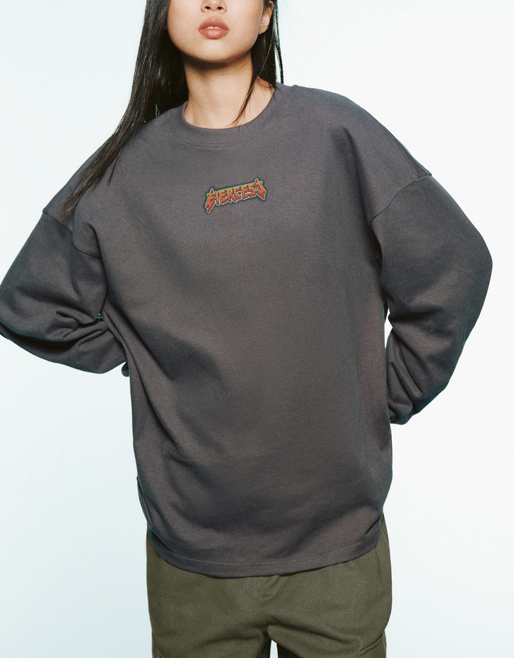 Letter Printed Crew Neck Loose T-Shirt