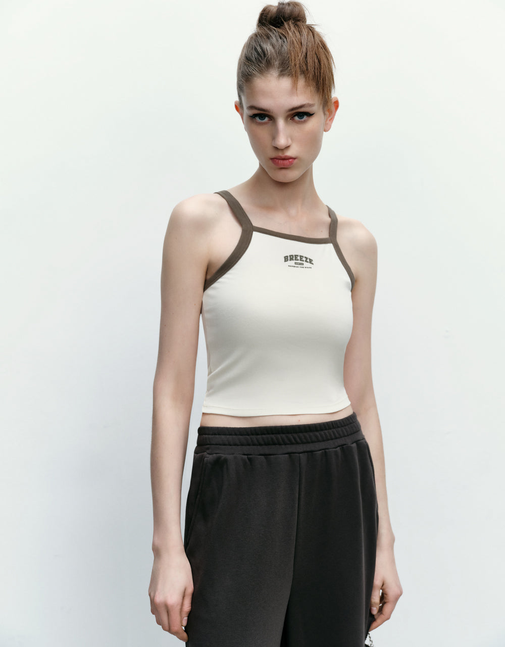 Square-cut Collar Tank Top