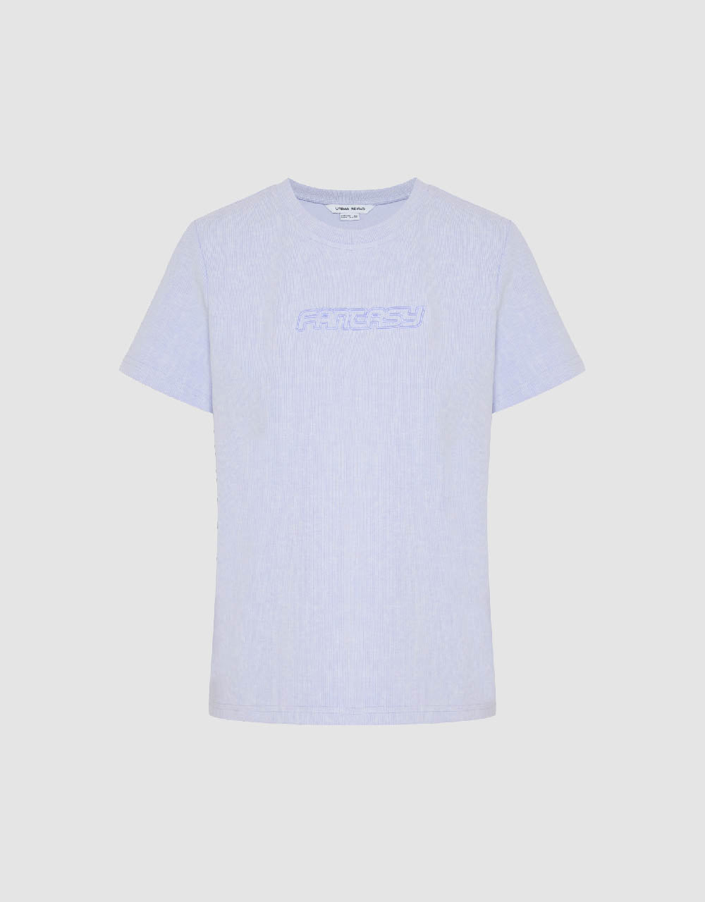 Letter Printed Crew Neck Skinny T-Shirt