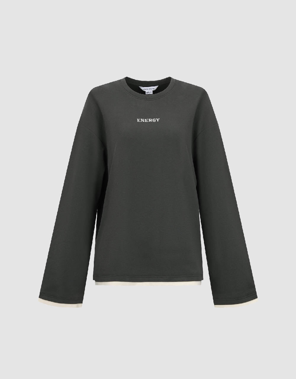 Letter Embossed Crew Neck Loose T-Shirt