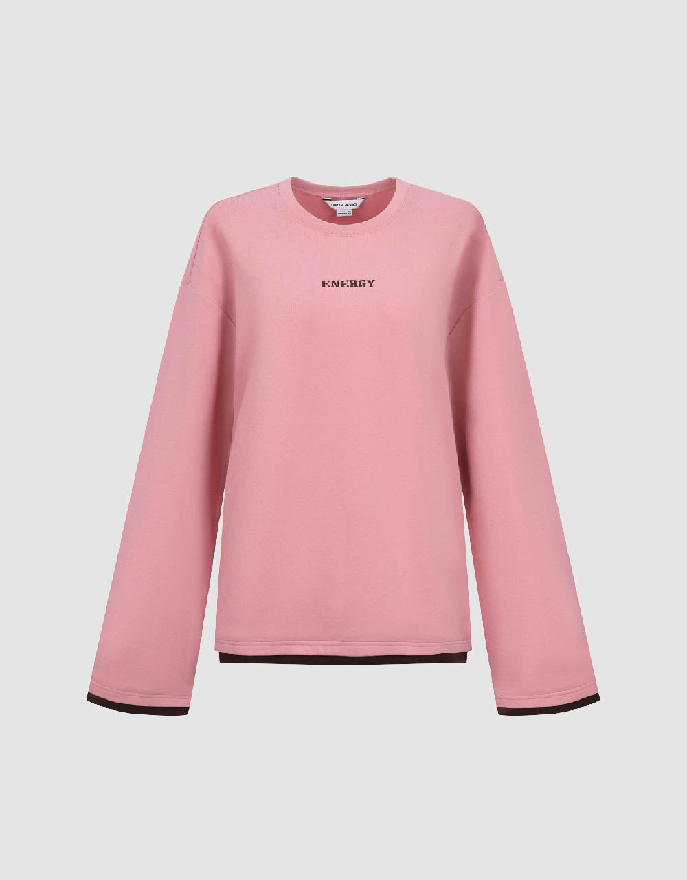 Letter Embossed Crew Neck Loose T-Shirt