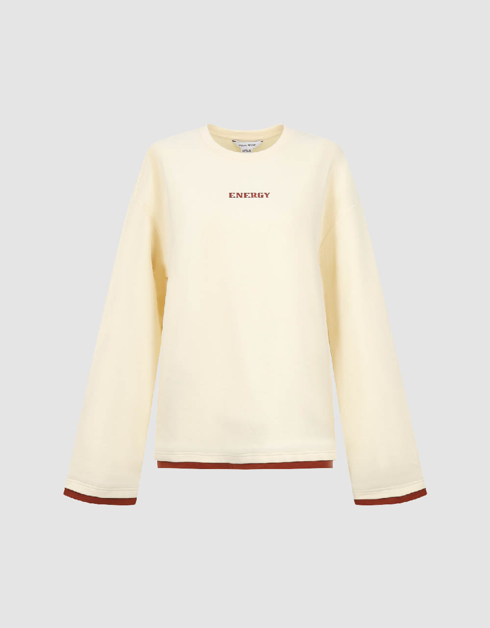 Letter Embossed Crew Neck Loose T-Shirt