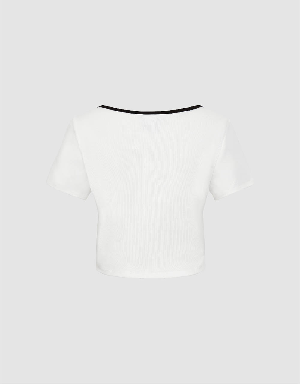 U Neck Knitted T-Shirt