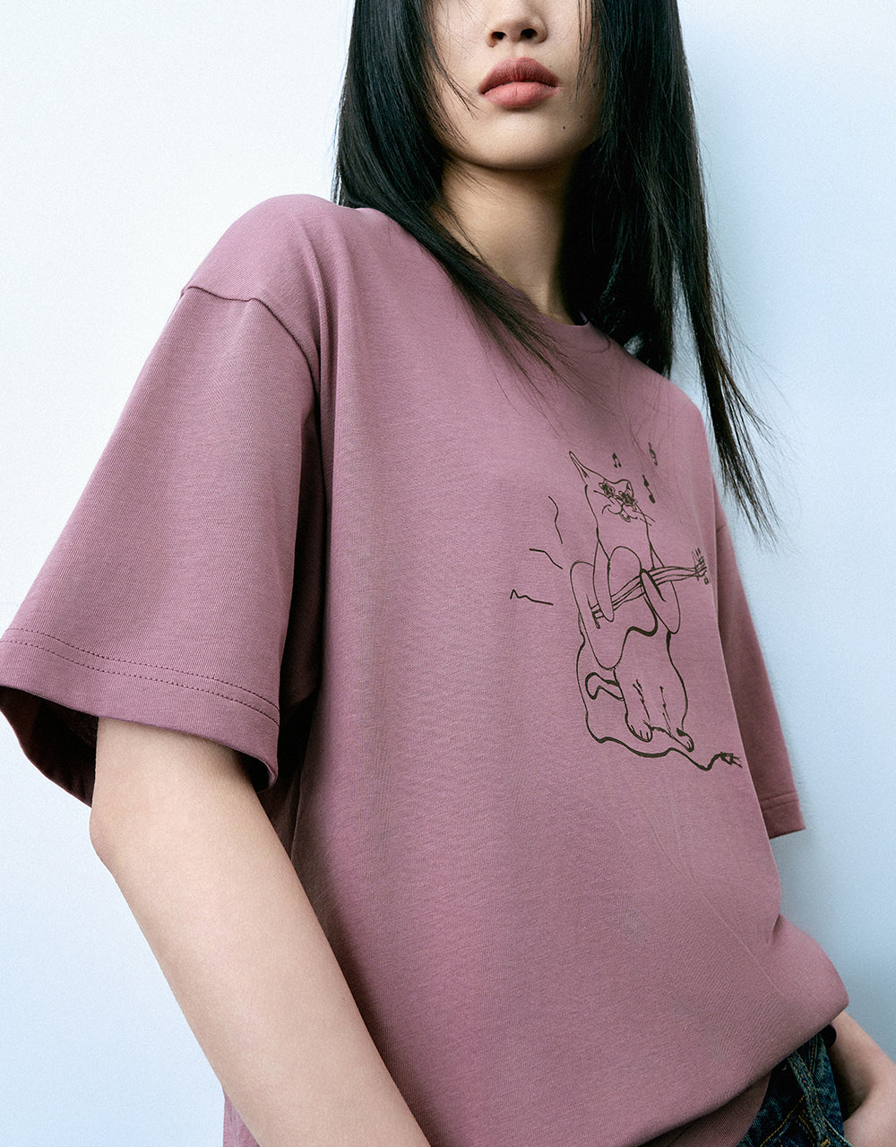 Printed Crew Neck Loose T-Shirt