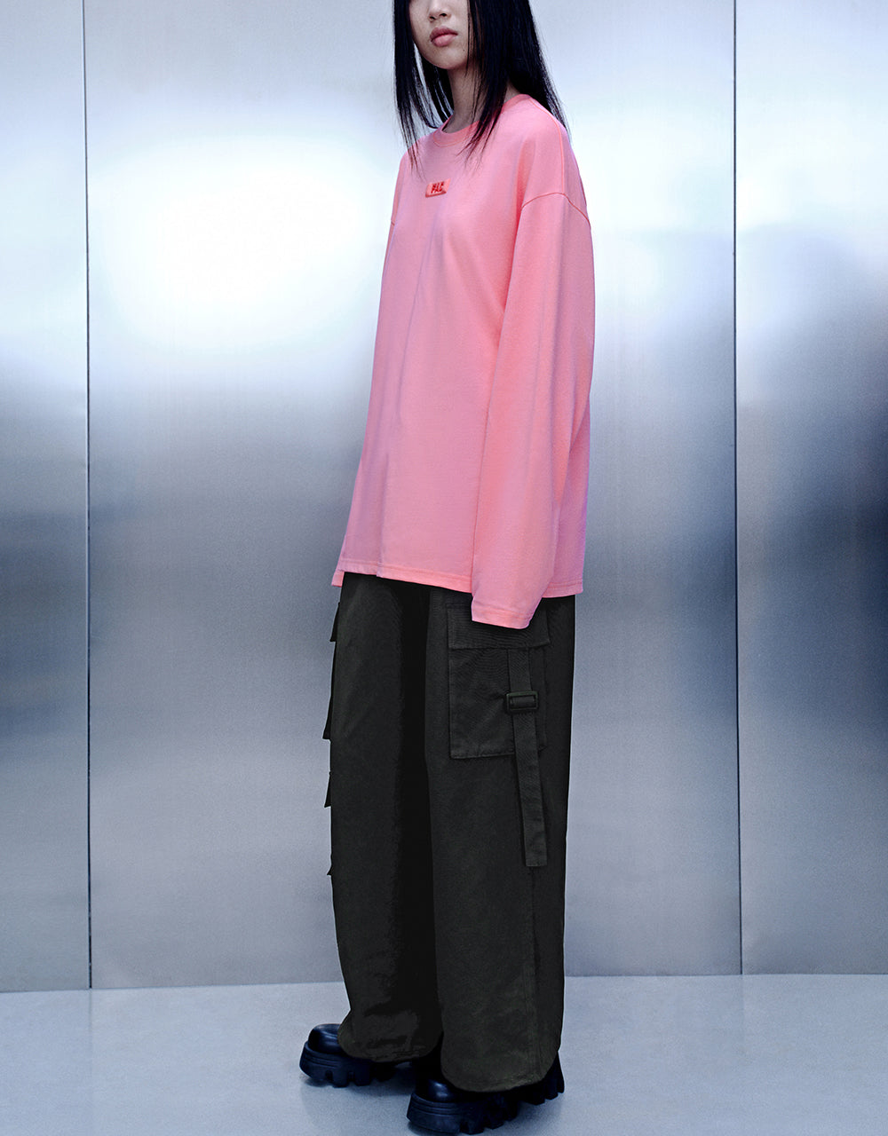 Letter Printed Crew Neck Loose T-Shirt