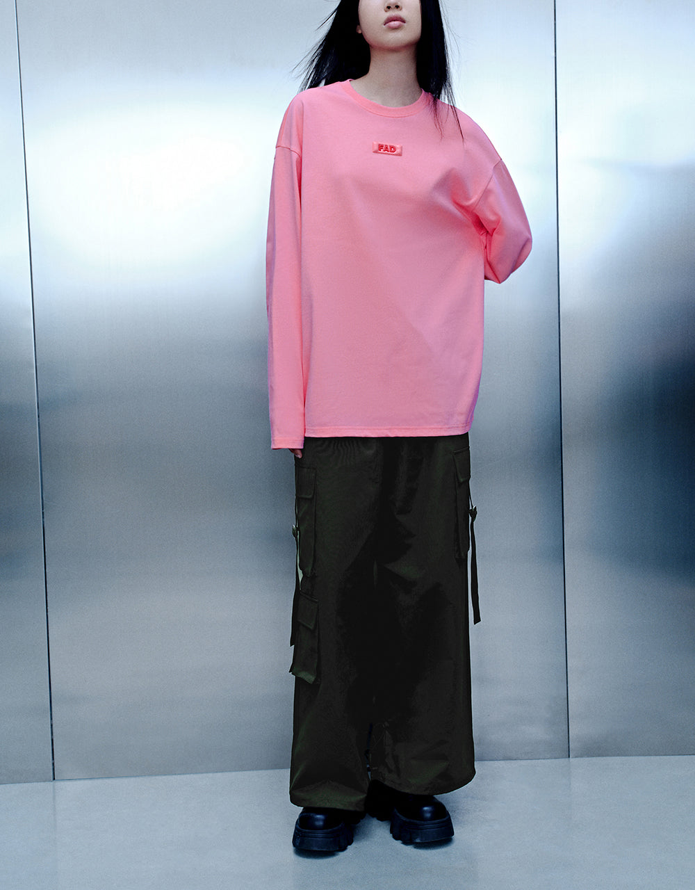 Letter Printed Crew Neck Loose T-Shirt