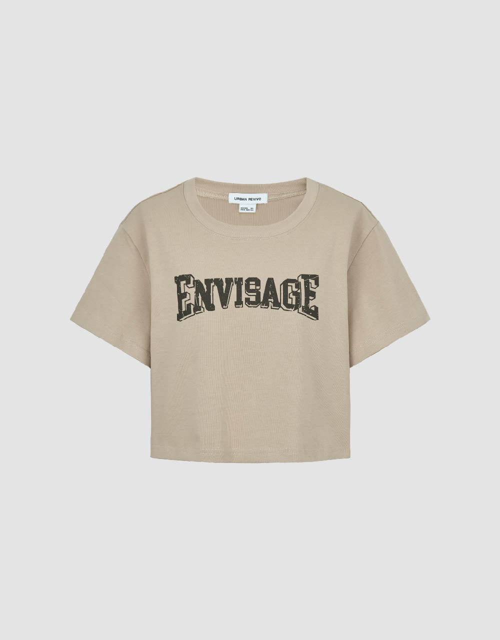 Letter Printed Crew Neck Loose T-Shirt