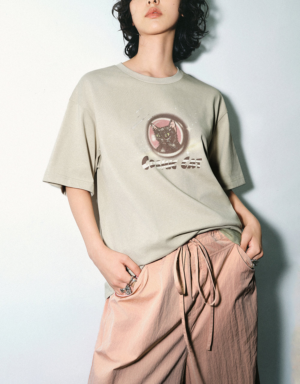 Printed Crew Neck Loose T-Shirt