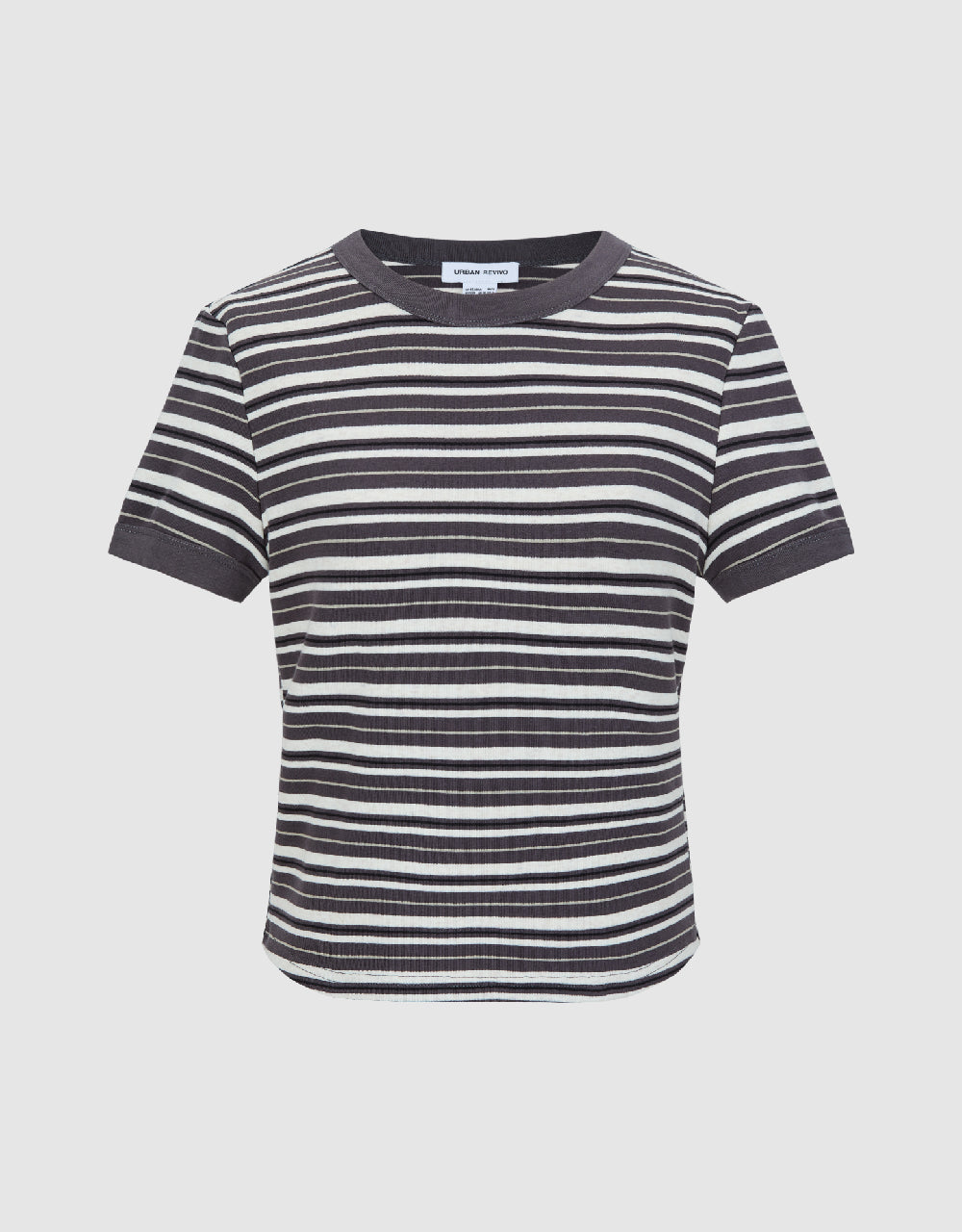 Striped Crew Neck Skinny T-Shirt