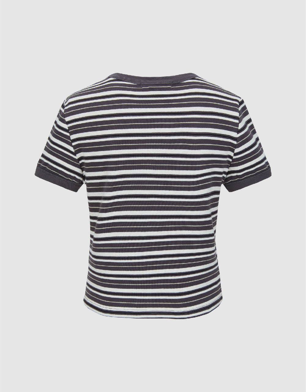 Striped Crew Neck Skinny T-Shirt