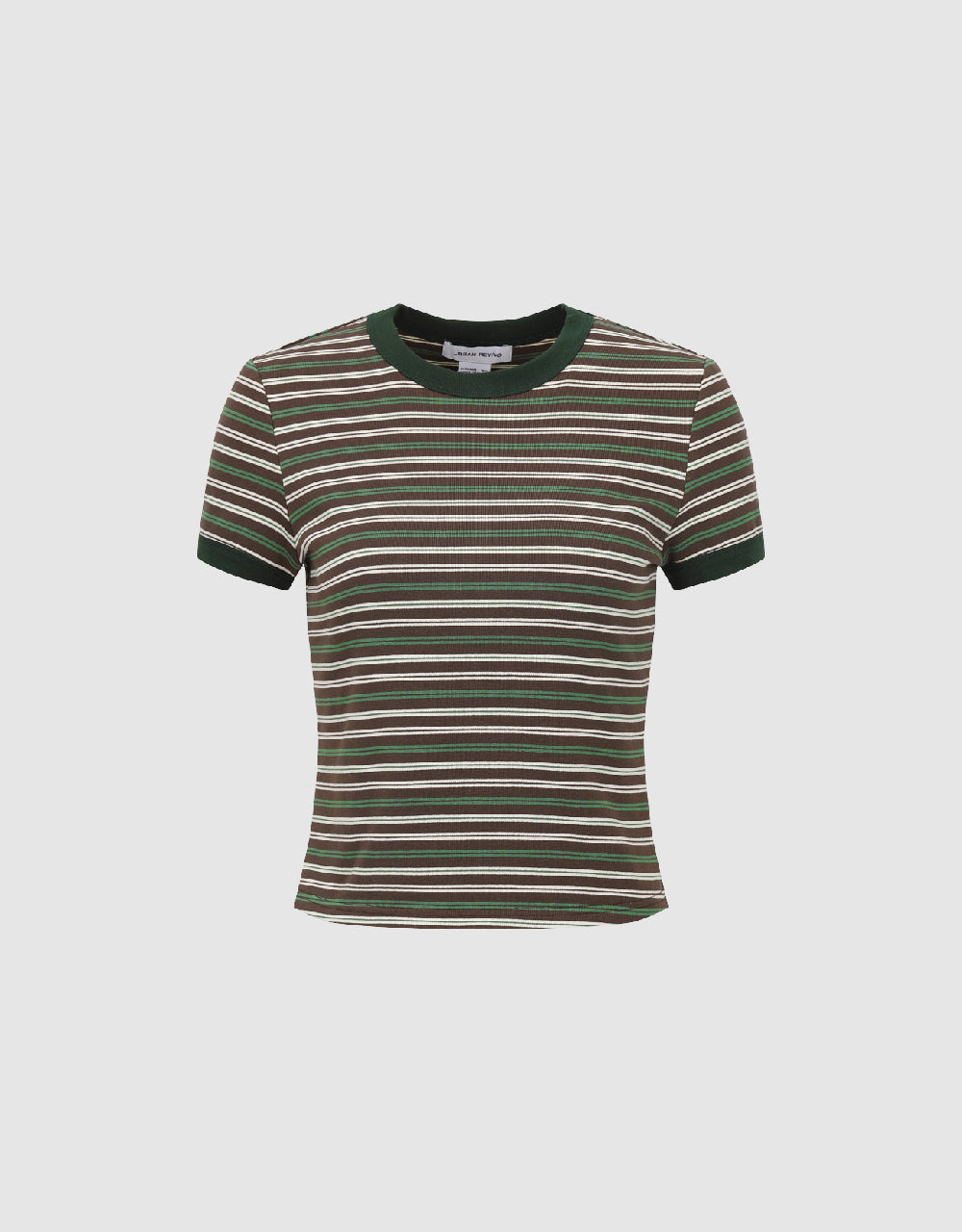 Striped Crew Neck Skinny T-Shirt